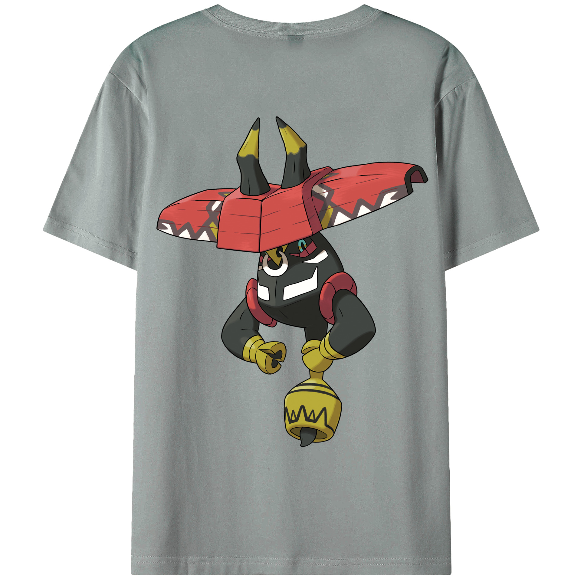 （画像用） ポケットモンスター Pokémon 綿100％ メンズ半袖Tシャツ（バックプリント） 通気性